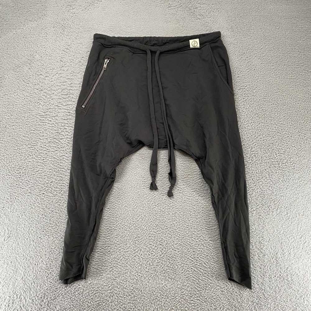 One Golden Thread Pants Mens One Size Yoga Gray Fleece Harem Zip Lounge Jogger